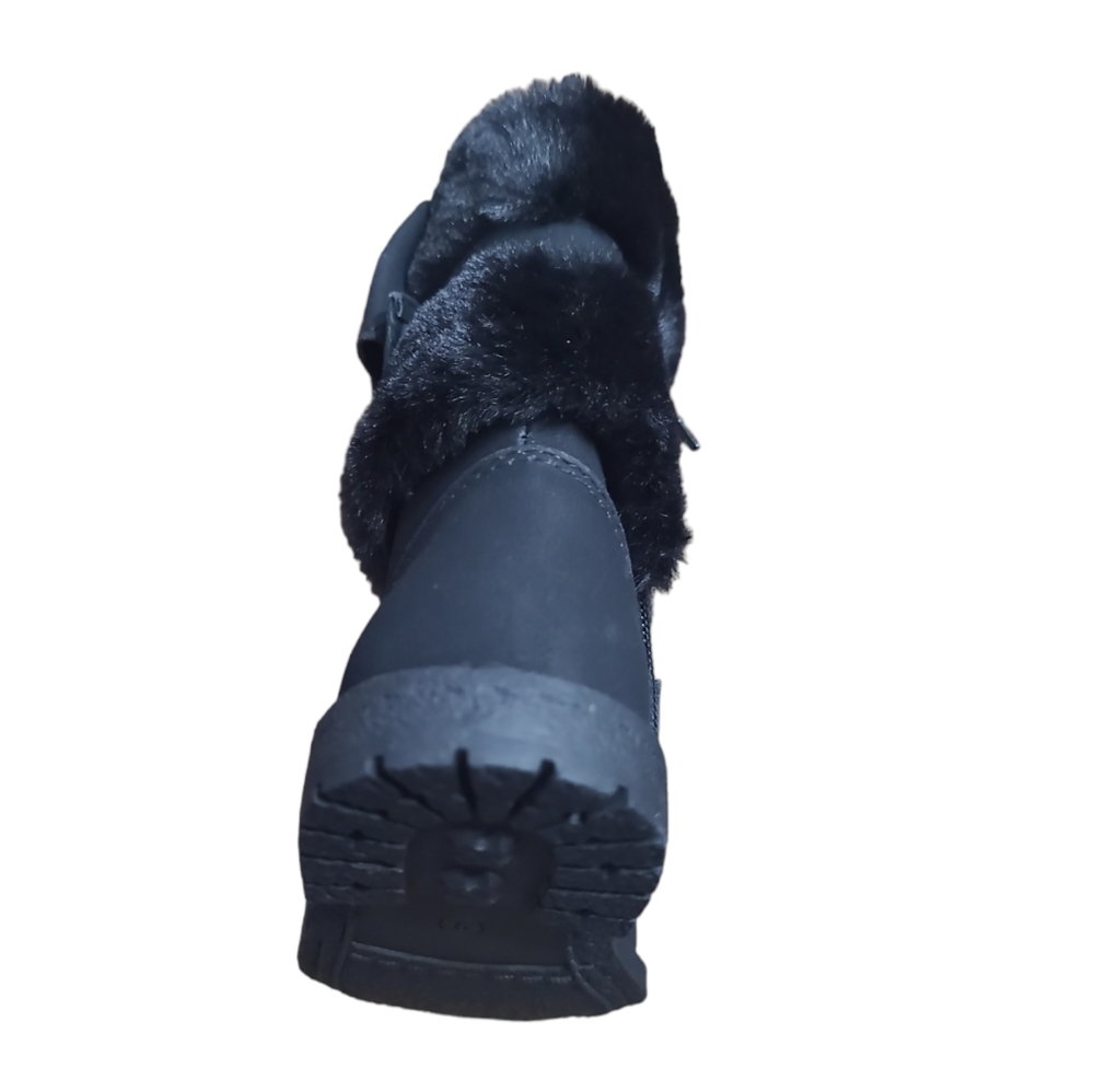 Rachel Shoes Toddler Girls Size 10 Harmoni Fur Faux Suede Boots in Black - Picture 7 of 12